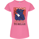 Cat I Watch Murder Documentaries to Relax Womens Petite Cut T-Shirt Azalea