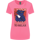 Cat I Watch Murder Documentaries to Relax Womens Wider Cut T-Shirt Azalea