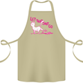 Cat Let that Sh!t Go Funny Pet Kitten Rude Cotton Apron 100% Organic Khaki