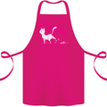 Cat Let that Sh!t Go Funny Pet Kitten Rude Cotton Apron 100% Organic Pink