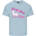 Cat Let that Sh!t Go Funny Pet Kitten Rude Kids T-Shirt Childrens Light Blue