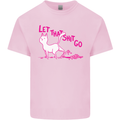 Cat Let that Sh!t Go Funny Pet Kitten Rude Kids T-Shirt Childrens Light Pink