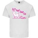 Cat Let that Sh!t Go Funny Pet Kitten Rude Kids T-Shirt Childrens White
