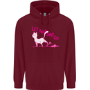 Cat Let that Sh!t Go Funny Pet Kitten Rude Mens 80% Cotton Hoodie Maroon