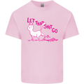 Cat Let that Sh!t Go Funny Pet Kitten Rude Mens Cotton T-Shirt Tee Top Light Pink