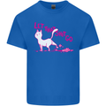 Cat Let that Sh!t Go Funny Pet Kitten Rude Mens Cotton T-Shirt Tee Top Royal Blue