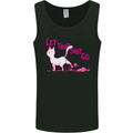 Cat Let that Sh!t Go Funny Pet Kitten Rude Mens Vest Tank Top Black