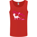 Cat Let that Sh!t Go Funny Pet Kitten Rude Mens Vest Tank Top Red