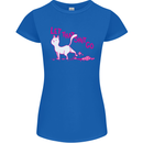 Cat Let that Sh!t Go Funny Pet Kitten Rude Womens Petite Cut T-Shirt Royal Blue