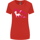 Cat Let that Sh!t Go Funny Pet Kitten Rude Womens Wider Cut T-Shirt Red