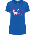 Cat Let that Sh!t Go Funny Pet Kitten Rude Womens Wider Cut T-Shirt Royal Blue