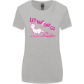 Cat Let that Sh!t Go Funny Pet Kitten Rude Womens Wider Cut T-Shirt Sports Grey