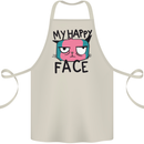 Cat My Happy Face Funny Grumpy Cotton Apron 100% Organic Natural
