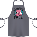 Cat My Happy Face Funny Grumpy Cotton Apron 100% Organic Steel
