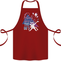 Cat Purrty Like It's the 80's Cotton Apron 100% Organic Maroon