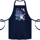 Cat Purrty Like It's the 80's Cotton Apron 100% Organic Navy Blue
