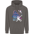 Cat Purrty Like It's the 80's Mens 80% Cotton Hoodie Charcoal
