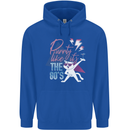 Cat Purrty Like It's the 80's Mens 80% Cotton Hoodie Royal Blue