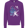Cat Purrty Like It's the 80's Mens Sweatshirt Jumper Purple