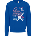 Cat Purrty Like It's the 80's Mens Sweatshirt Jumper Royal Blue
