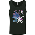Cat Purrty Like It's the 80's Mens Vest Tank Top Black