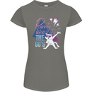 Cat Purrty Like It's the 80's Womens Petite Cut T-Shirt Charcoal