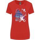 Cat Purrty Like It's the 80's Womens Wider Cut T-Shirt Red