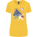 Cat Purrty Like It's the 80's Womens Wider Cut T-Shirt Yellow