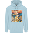Cat Scream Painting Parody Childrens Kids Hoodie Light Blue