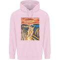 Cat Scream Painting Parody Childrens Kids Hoodie Light Pink