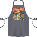 Cat Scream Painting Parody Cotton Apron 100% Organic Steel
