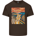 Cat Scream Painting Parody Kids T-Shirt Childrens Chocolate