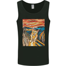 Cat Scream Painting Parody Mens Vest Tank Top Black
