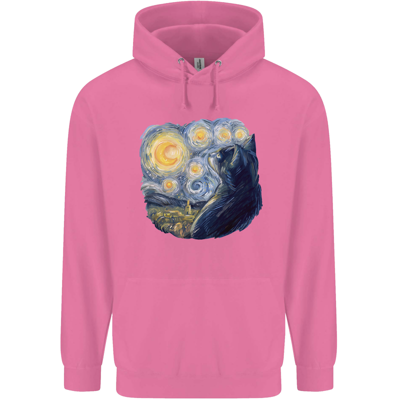 Cat Vangogh Funny Feline Painting Childrens Kids Hoodie Azalea