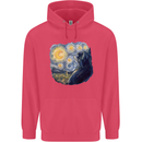 Cat Vangogh Funny Feline Painting Childrens Kids Hoodie Heliconia