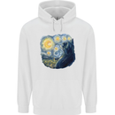 Cat Vangogh Funny Feline Painting Childrens Kids Hoodie White