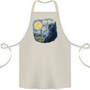 Cat Vangogh Funny Feline Painting Cotton Apron 100% Organic Natural
