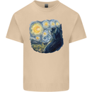 Cat Vangogh Funny Feline Painting Mens Cotton T-Shirt Tee Top Sand