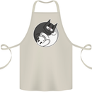 Cat and Dog Yin Yang Cotton Apron 100% Organic Natural