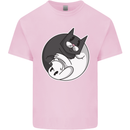 Cat and Dog Yin Yang Kids T-Shirt Childrens Light Pink