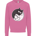 Cat and Dog Yin Yang Mens Sweatshirt Jumper Azalea