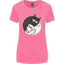 Cat and Dog Yin Yang Womens Wider Cut T-Shirt Azalea
