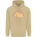 Cat and Pizza Funny Antisocial Mens 80% Cotton Hoodie Sand