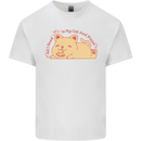 Cat and Pizza Funny Antisocial Mens Cotton T-Shirt Tee Top White