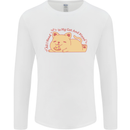 Cat and Pizza Funny Antisocial Mens Long Sleeve T-Shirt White