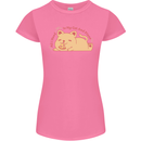 Cat and Pizza Funny Antisocial Womens Petite Cut T-Shirt Azalea