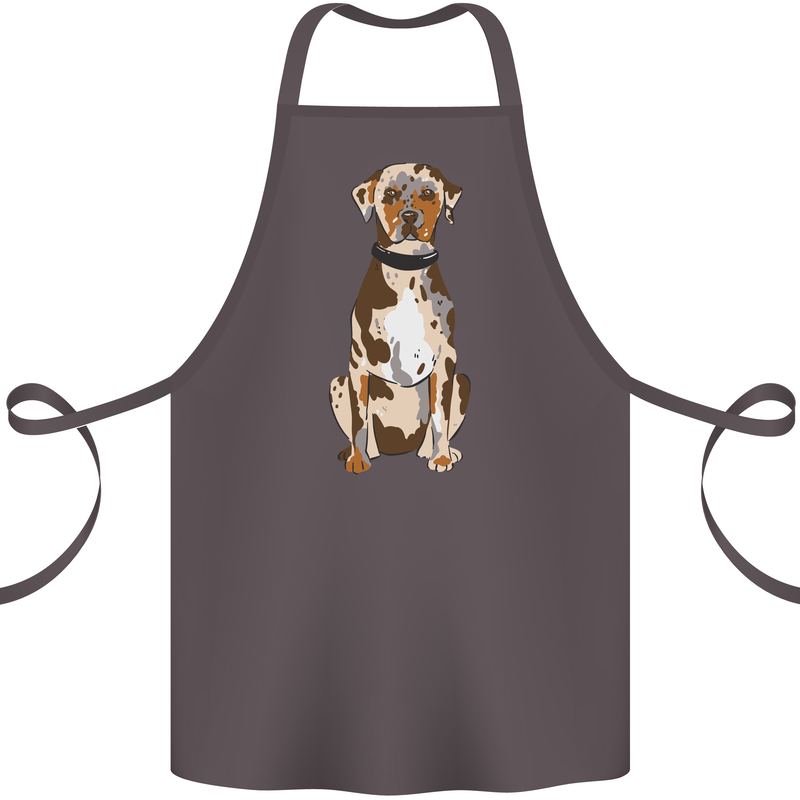 Catahoula Shepherd Dog Cotton Apron 100% Organic Dark Grey