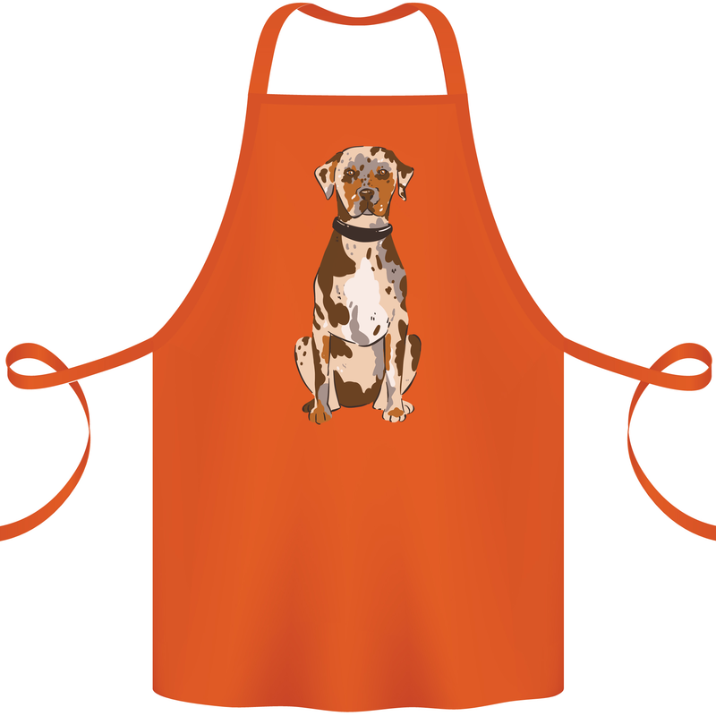 Catahoula Shepherd Dog Cotton Apron 100% Organic Orange