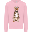 Catahoula Shepherd Dog Kids Sweatshirt Jumper Light Pink