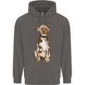 Catahoula Shepherd Dog Mens 80% Cotton Hoodie Charcoal